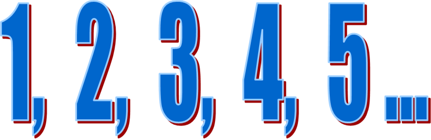 1, 2, 3, 4, 5 ...